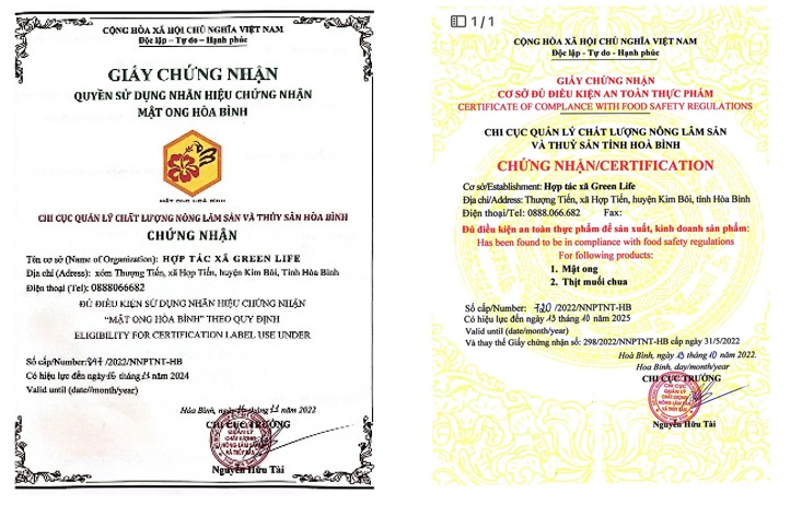 Giấy chứng nhận an toàn thực phẩm - 1