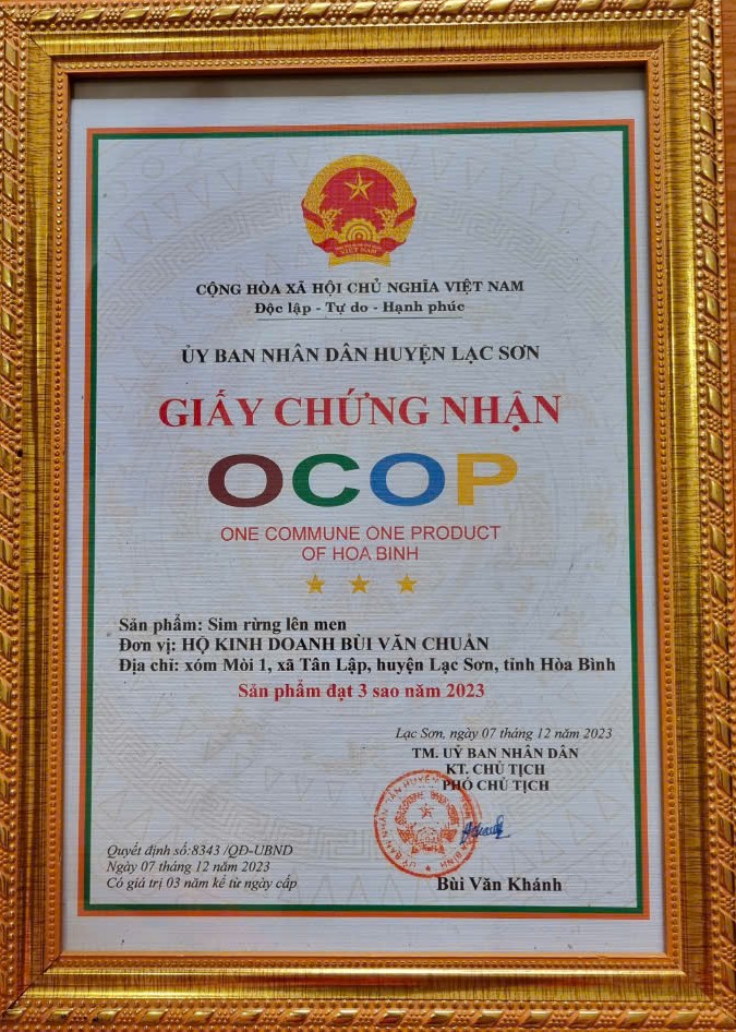 Giấy chứng nhận OCOP